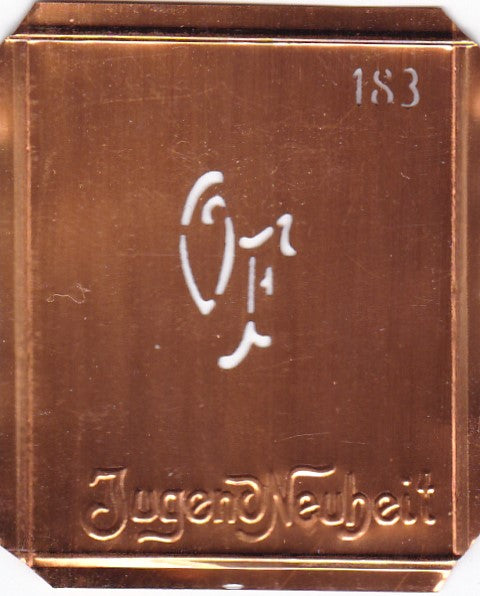 OF - Kleine interessante Monogramm Schablone