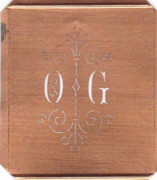 OG - Besonders hübsche alte Monogrammschablone