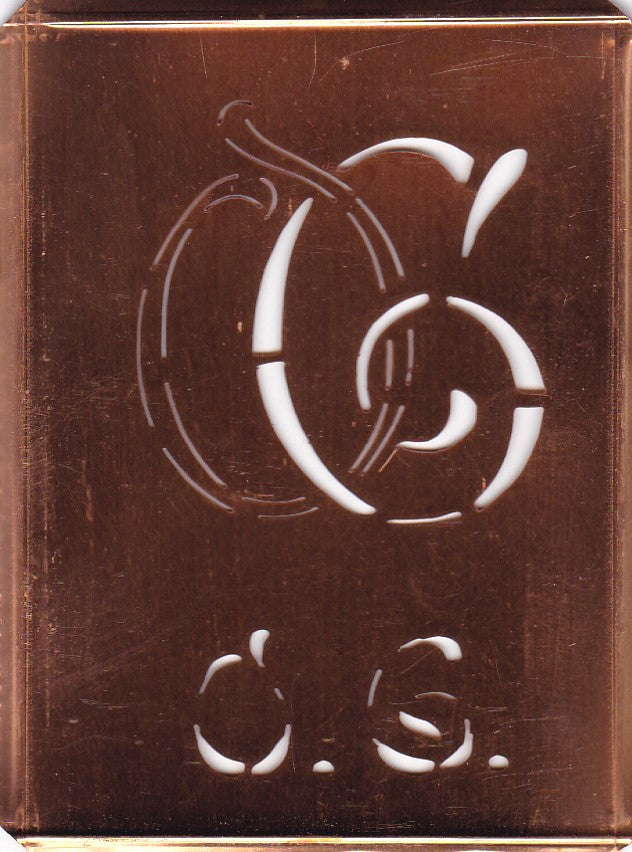 OG - Stickschablone für 2 verschiedene Monogramme