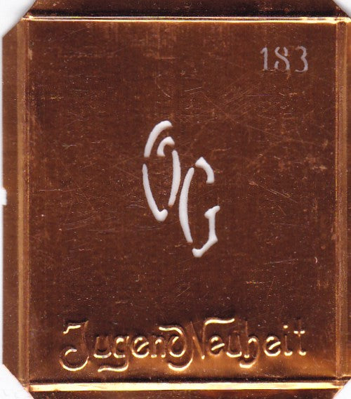 OG - Kleine interessante Monogramm Schablone