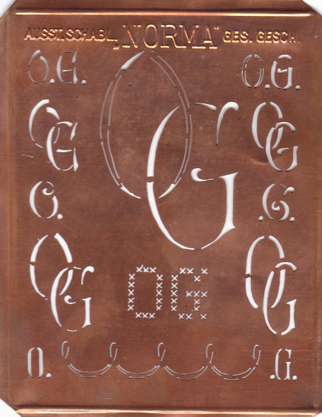 OG - Hübsche alte Monogrammschablone