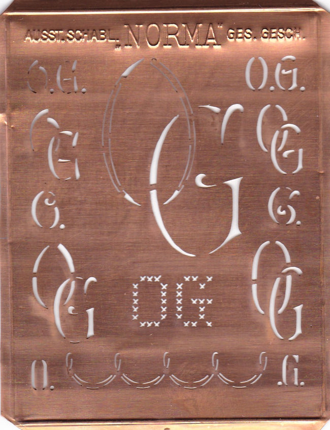 OG - Hübsche alte Monogrammschablone