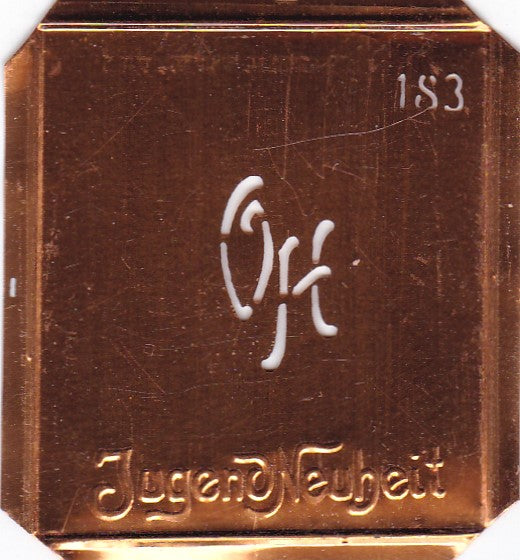 OH - Kleine interessante Monogramm Schablone