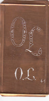 OL - Alte Monogramm Schablone zum Sticken