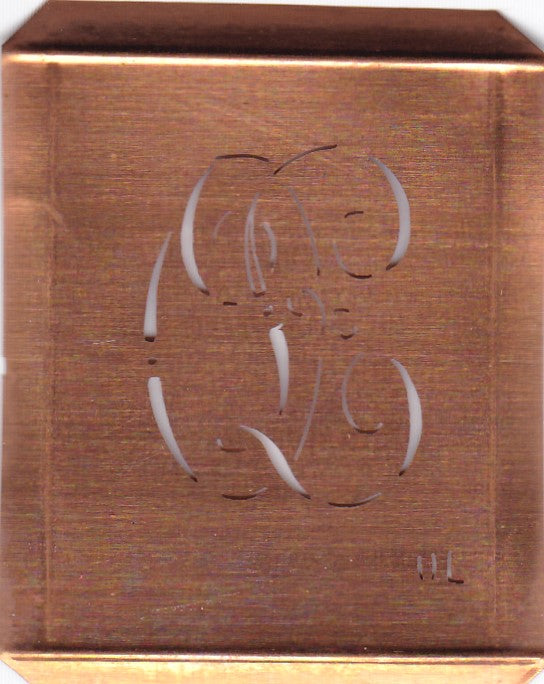 OL - Alte Monogramm Schablone zum Sticken und vieles mehr