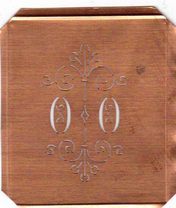 OO - Besonders hübsche alte Monogrammschablone
