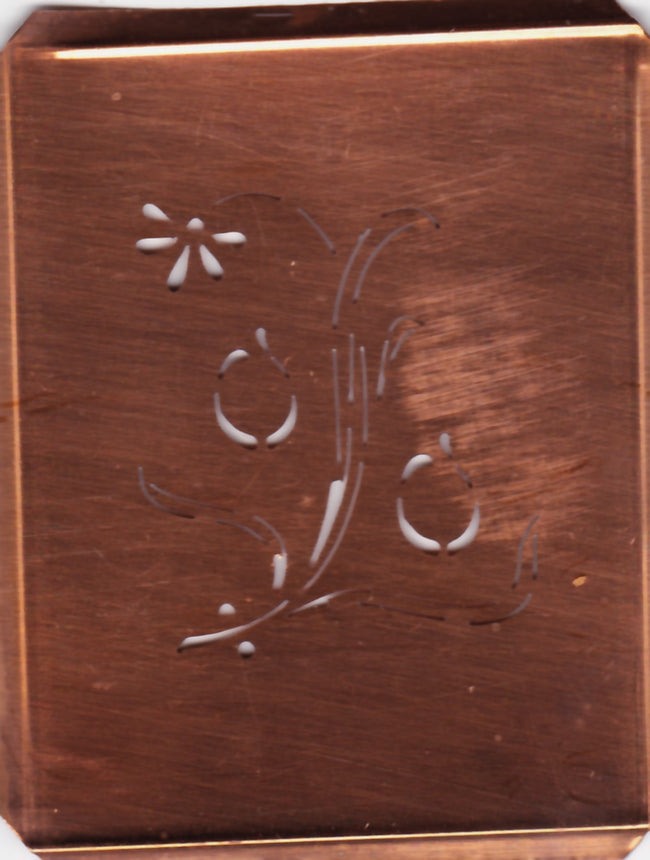 OO - Hübsche, verspielte Monogramm Schablone Blumenumrandung