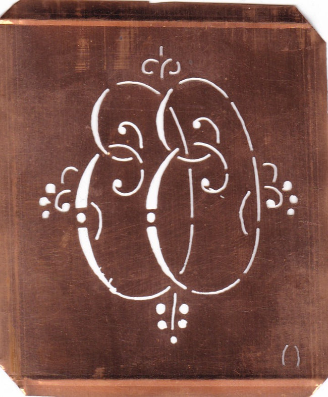 OO - Hübsche alte verschnörkelte Monogrammschablone
