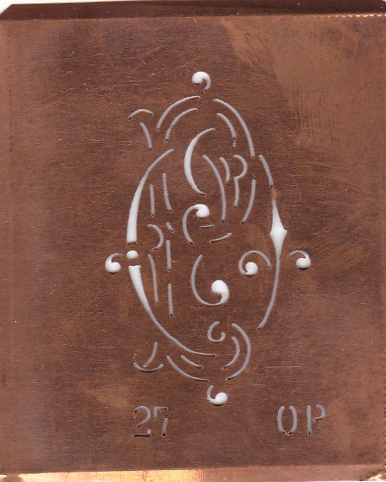OP - Interessante Monogramm Schablone zum Sticken