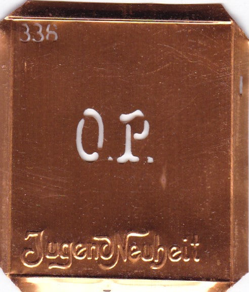 OP - Kleine Monogramm Schablone zum Besticken von Herrenhemden