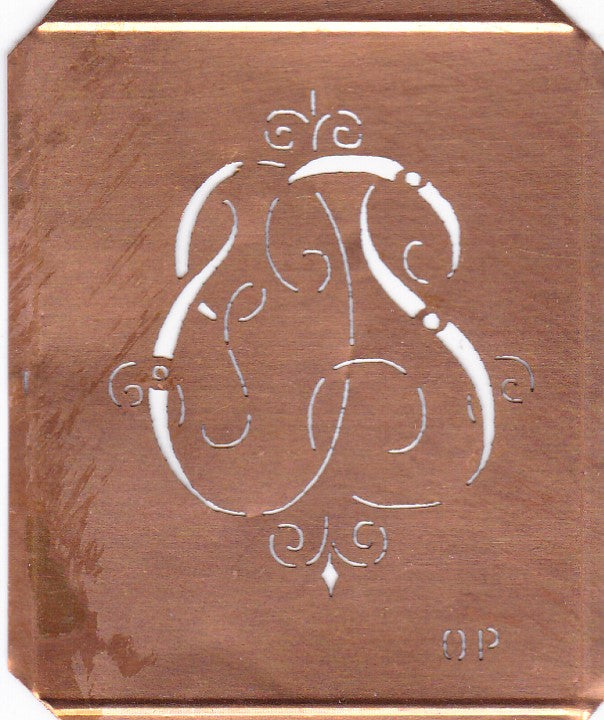 OP - Alte, verschlungene Monogrammschablone