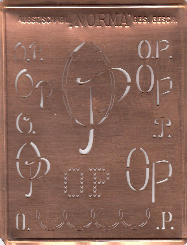 OP - Hübsche alte Monogrammschablone