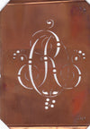 OR - Alte Monogramm Schablone mit Schnörkeln