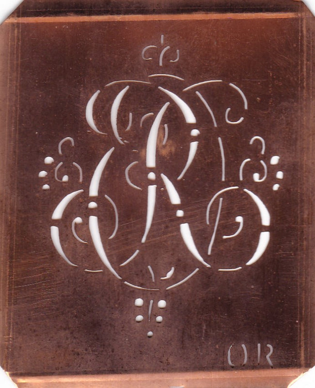 OR - Hübsche alte verschnörkelte Monogrammschablone