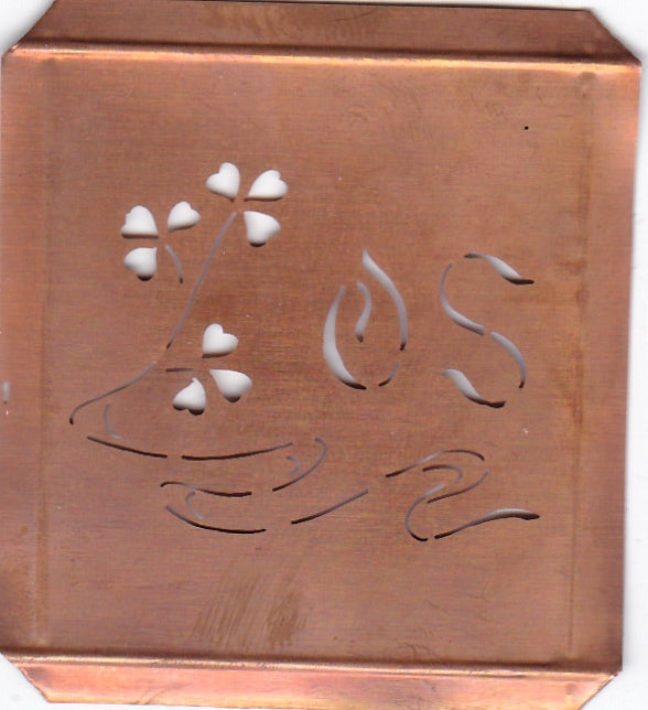 OS - Außergewöhnliche alte Monogrammschablone