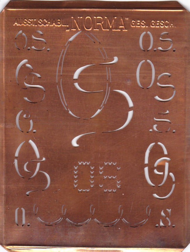 OS - Hübsche alte Monogrammschablone