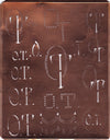 OT - Große attraktive Kupferschablone mit vielen Monogrammen