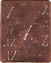 OU - Große attraktive Kupferschablone mit vielen Monogrammen