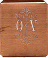 OV - Besonders hübsche alte Monogrammschablone