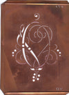OV - Alte Monogramm Schablone mit Schnörkeln