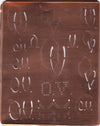 OV - Große attraktive Kupferschablone mit vielen Monogrammen