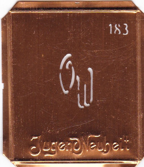 OW - Kleine interessante Monogramm Schablone