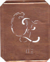 OZ - 90 Jahre alte Stickschablone für hübsche Handarbeits Monogramme