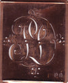 PD - Alte Monogramm Schablone mit nostalgischen Schnörkeln
