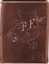 PE - Seltene Stickvorlage - Uralte Wäscheschablone mit Wappen - Medaillon