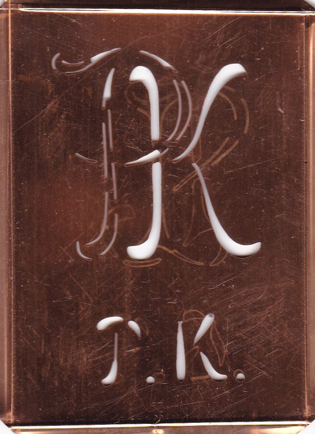 PK - Stickschablone für 2 verschiedene Monogramme