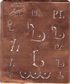 www.knopfparadies.de - PL - Antike Stickschablone aus Kupferblech
