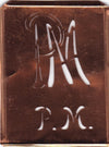 PM - Stickschablone für 2 verschiedene Monogramme