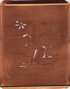 PN - Hübsche, verspielte Monogramm Schablone Blumenumrandung