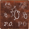 PO - Große Kupfer Schablone mit 7 Variationen