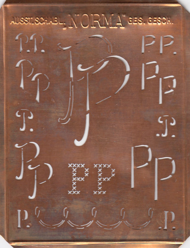 PP - Hübsche alte Monogrammschablone