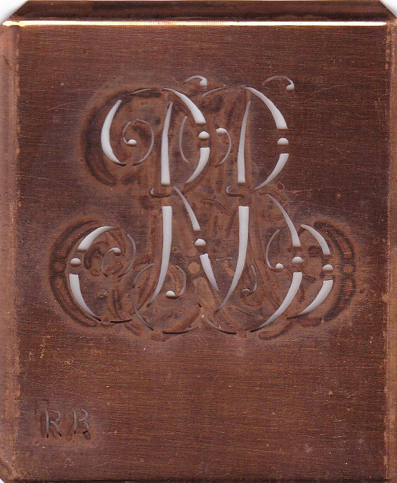 RB - Alte verschlungene Monogramm Stick Schablone
