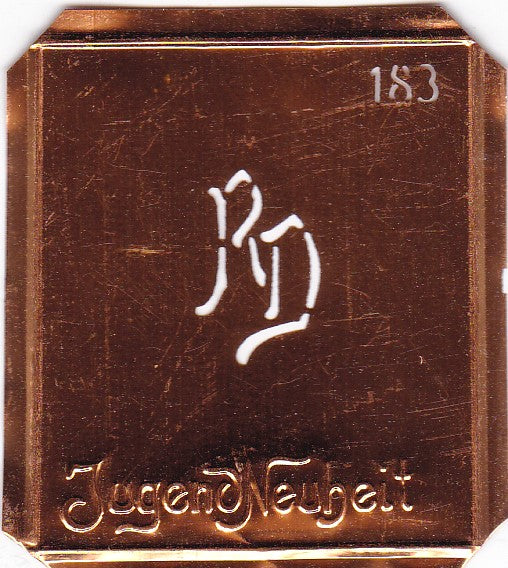 RD - Kleine interessante Monogramm Schablone