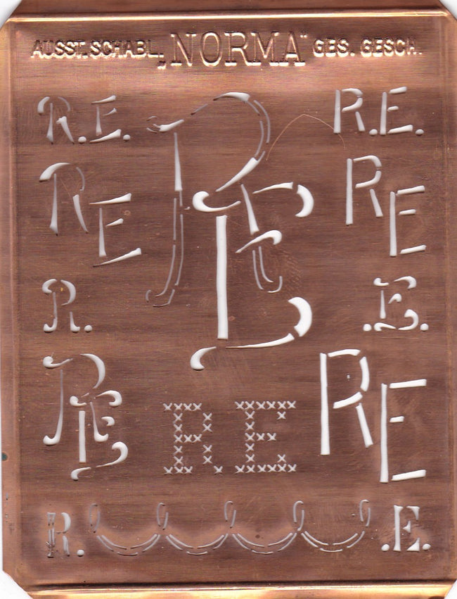 RE - Hübsche alte Monogrammschablone