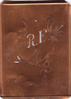 RF - Seltene Stickvorlage - Uralte Wäscheschablone mit Wappen - Medaillon
