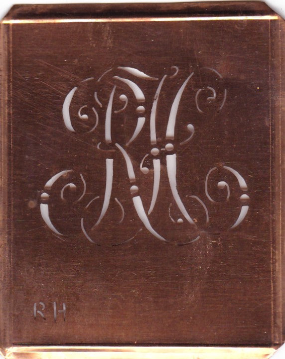 RH - Alte verschlungene Monogramm Stick Schablone