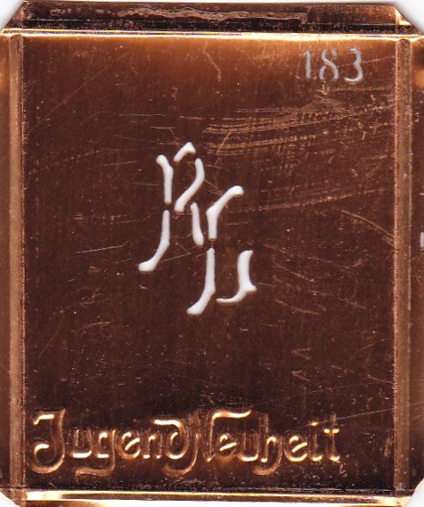 RL - Kleine interessante Monogramm Schablone