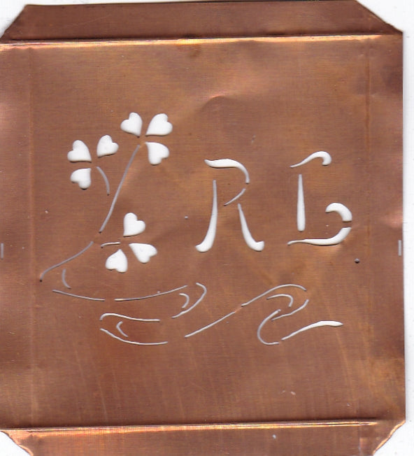 RL - Außergewöhnliche alte Monogrammschablone