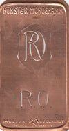 RO - Alte Jugendstil Stickschablone - Medaillon-Design
