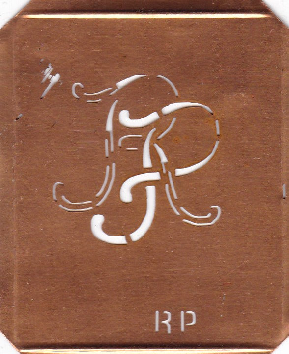 RP - 90 Jahre alte Stickschablone für hübsche Handarbeits Monogramme