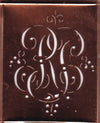 RP - Alte Monogramm Schablone mit nostalgischen Schnörkeln
