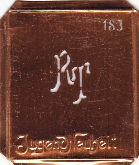 RT - Kleine interessante Monogramm Schablone