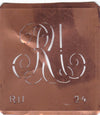 RU - Alte verschlungene Monogramm Schablone zum Sticken