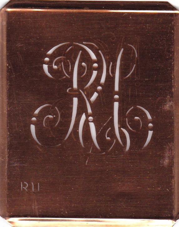 RU - Alte verschlungene Monogramm Stick Schablone
