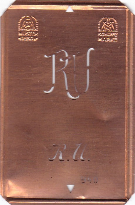 RU - Alte Monogramm Schablone nicht nur zum Sticken