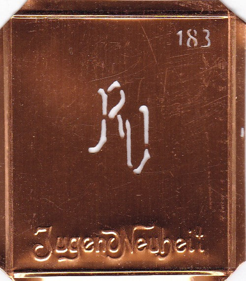RV - Kleine interessante Monogramm Schablone